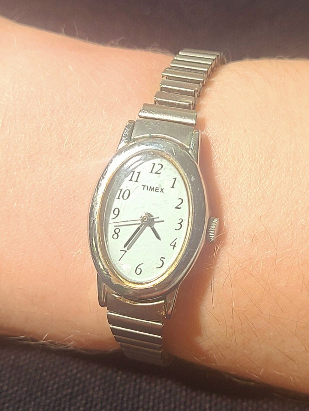 Vintage Silver Timex Mini Watch